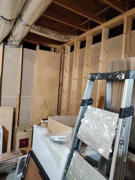 basement remodel before
