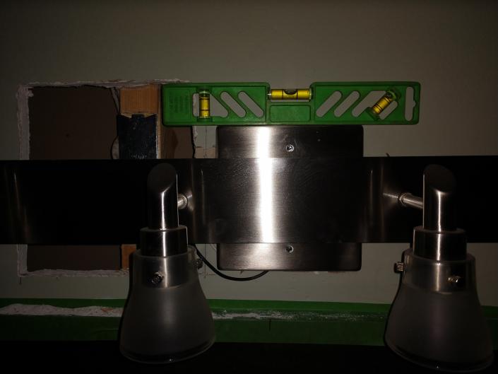 This lighting project is in progress.