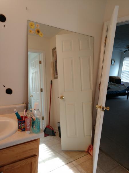 This captures the before of this bathroom project.