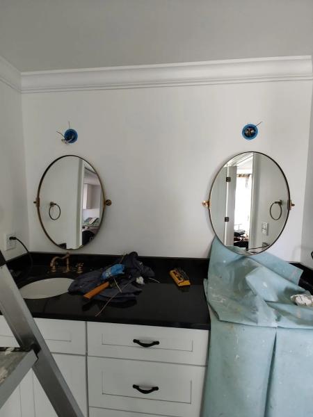 bathroom remodel during